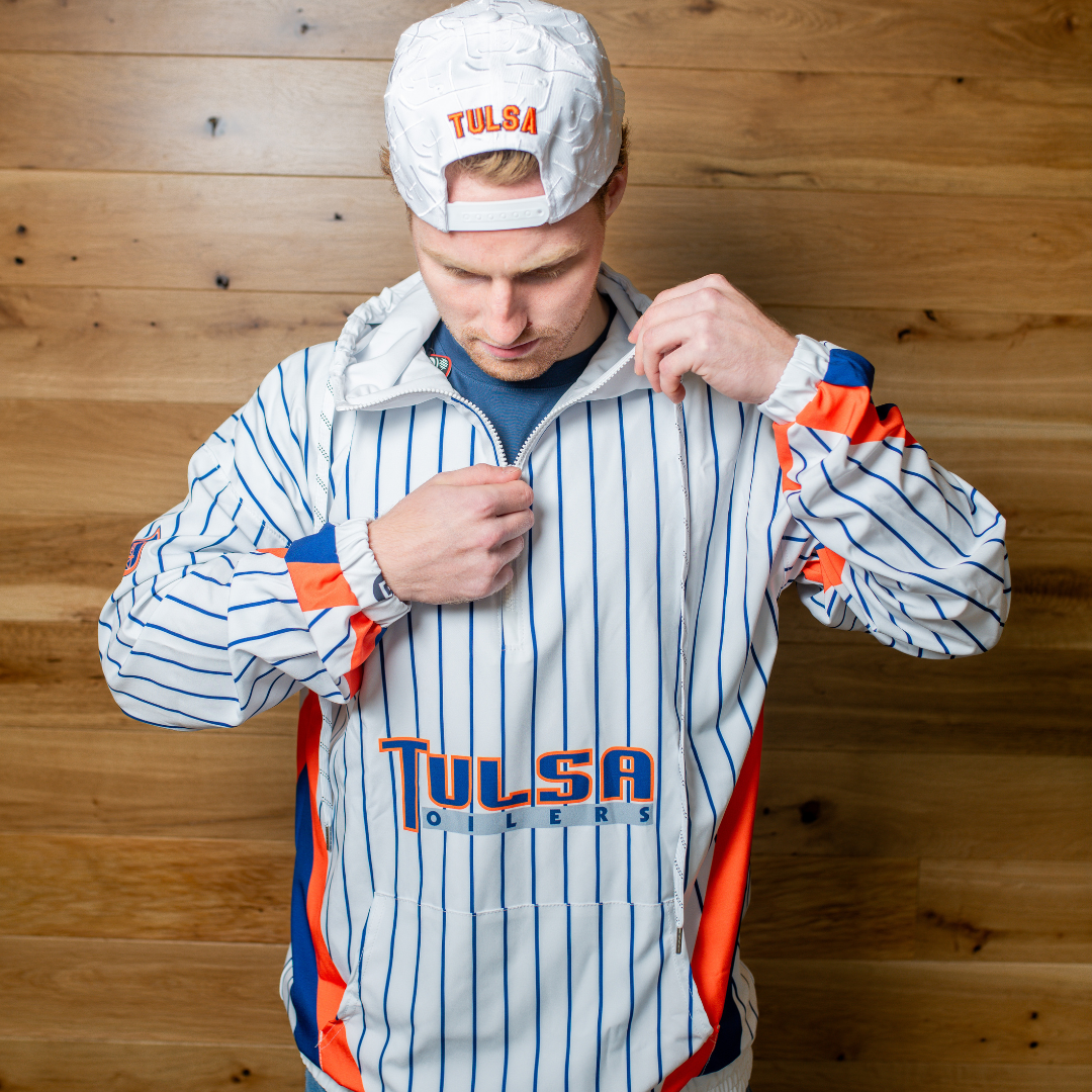 AA - 24/25 Oilers Bench Clearers Pinstripe Windbreaker | Tulsa Oilers Store