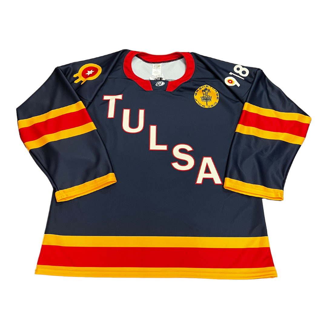 Collection of 8 Tulsa Oilers Game Used Jerseys + Bonus