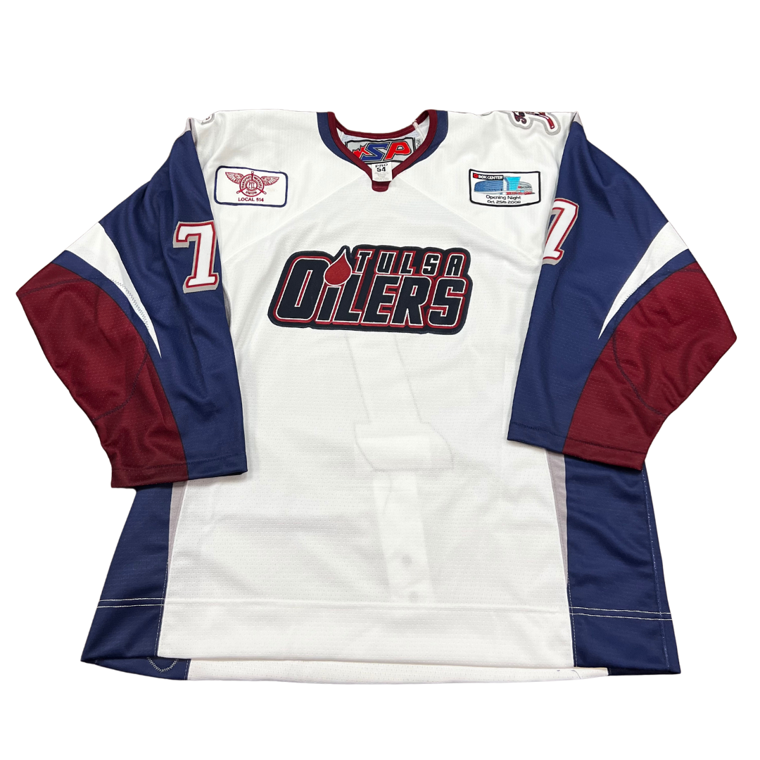 CHL Tulsa Oilers Jersey - White - Medium - Royal Retros